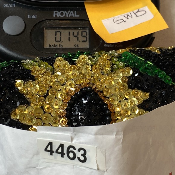 Vintage Sequins Sunflower Vest Women's M Floral Sparkle Party Festival Artistic - Picture 9 of 9